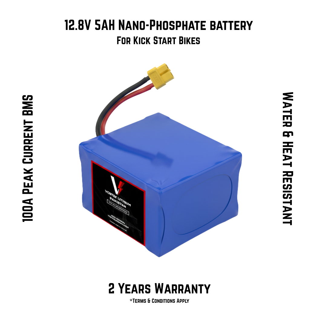 12.8V 5AH Nano-Phosphate battery