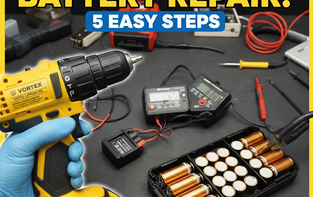 5 steps To repiar cordless drill battery